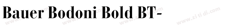 Bauer Bodoni Bold BT字体转换